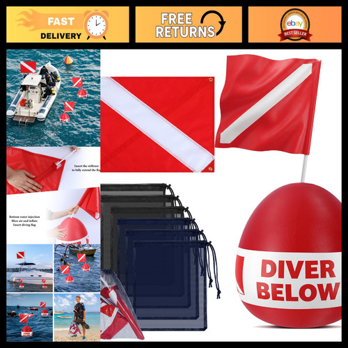 Inflatable dive flag - dive, set