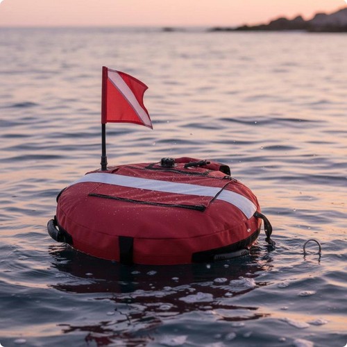 Diving buoy inflatable round - diving,